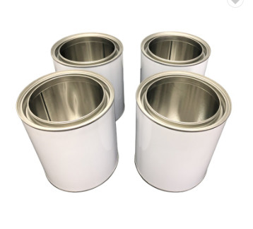 1L Automotive Paint Cans 0.21mm Round Tin Bucket With Lids