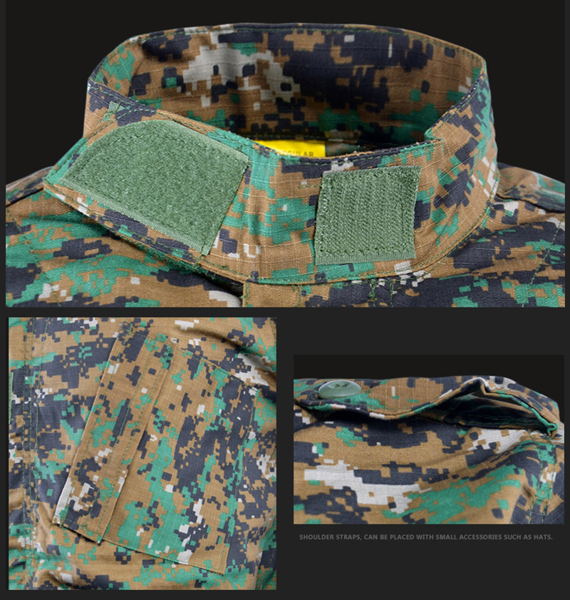 Digital Print Long Sleeve Shirts and Trousers for Men's ACU Camouflage Outdoor Wear