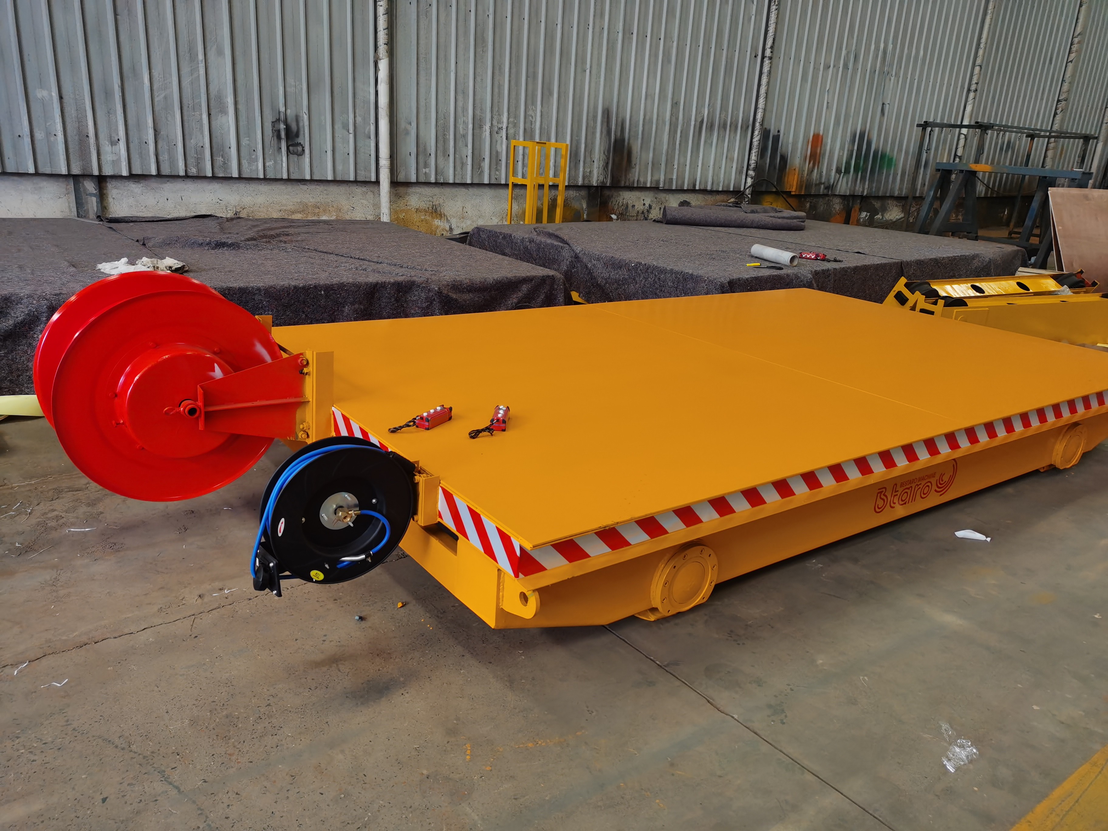Mighty load capacity cart For machine Moving 360 Degrees Turning 30t Electric Trackless flat cart