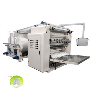 Automatic Box Drawing V Fold Facial Tissue Paper Making Machine