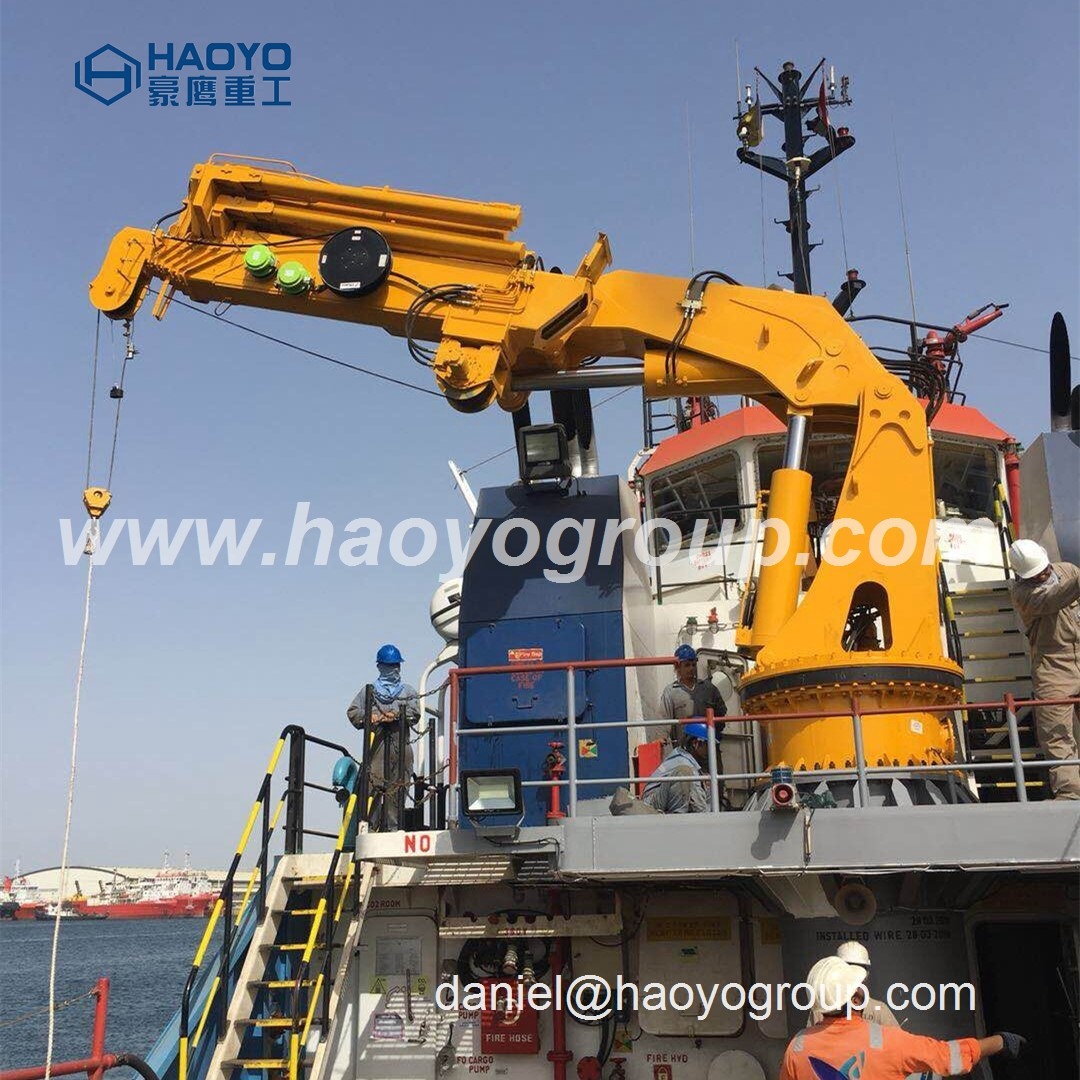 HAOYO Foldable Marine Crane Made in china Marine Ship Crane Deck Crane