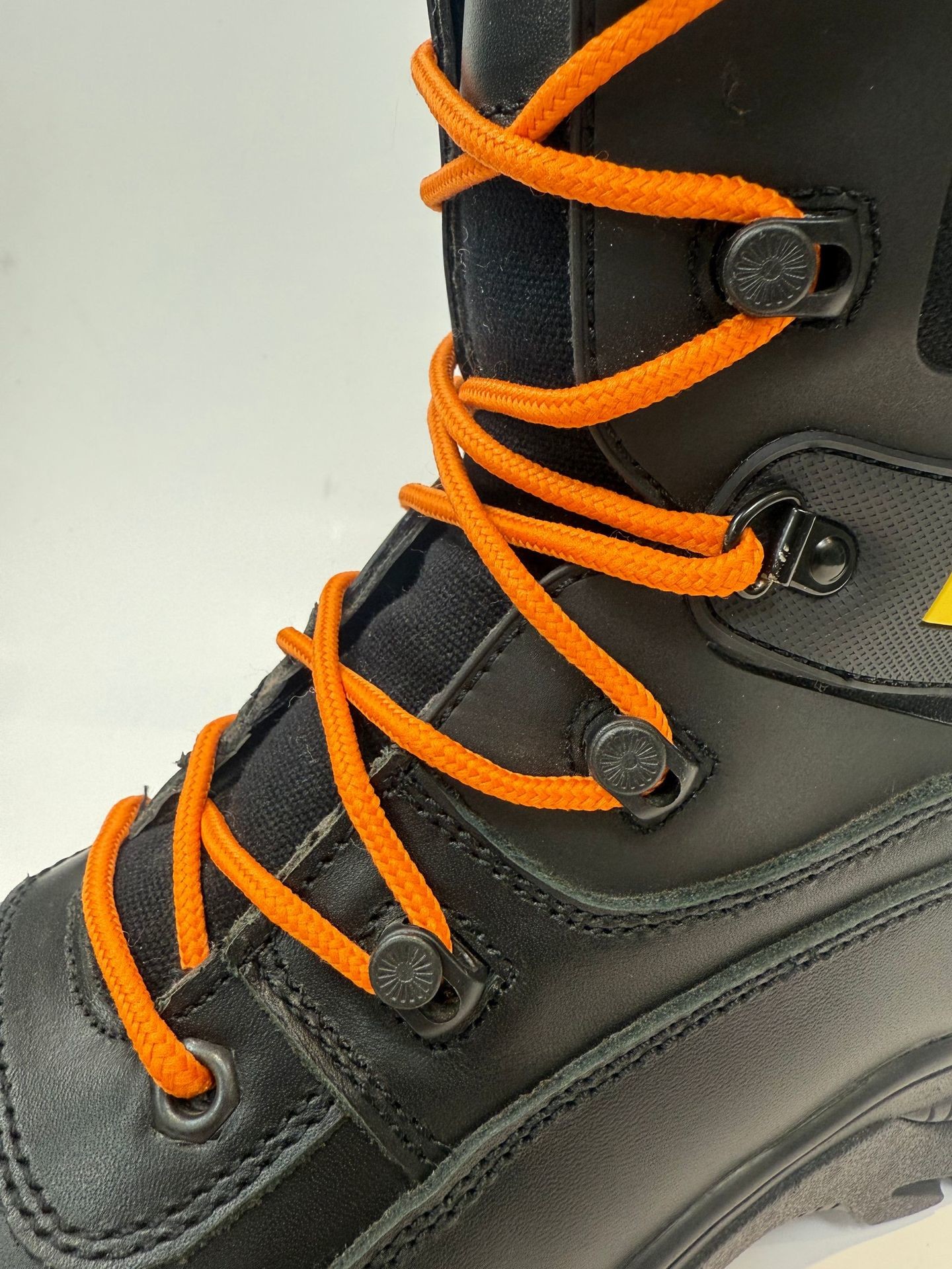 Black Cowhide Leather Work Firefighter Safety Boots Rubber Sole Steel Toe