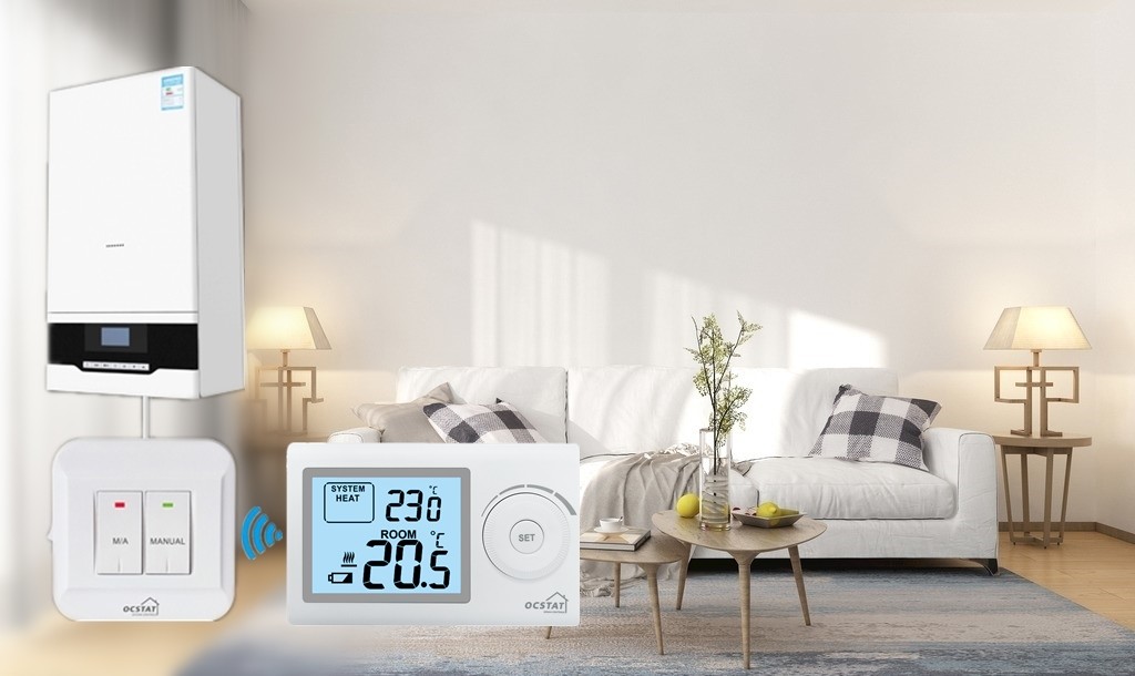 NTC Sensor Wireless Gas Boiler Thermostat For Hotel