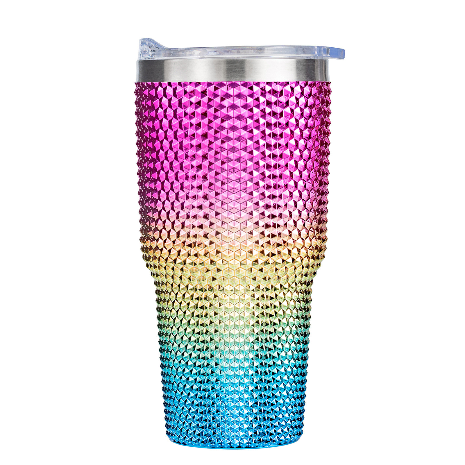 Car-Mounted Double Layer Plastic Large Capacity 30oz Ice Maker Cup Inner Steel Outer Plastic Water Cup Stainless Steel Durian Cup