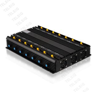 14 Channel Desktop Wireless Signal Jammer For Cell Phone 2 3 4 5G VHF UHF Lojack