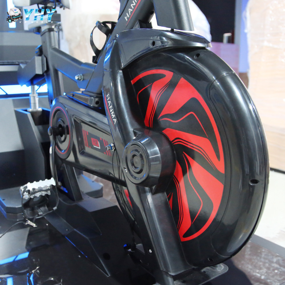 Vr Full Motion Bicycle Racing Simulator Games Gym Equipment For Amusement Park