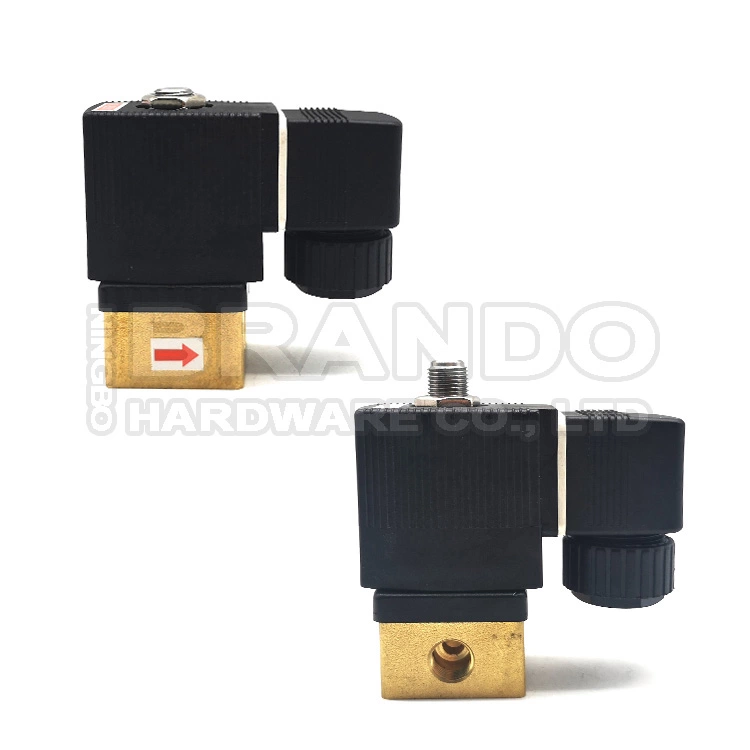 6013  Type 1/4'' NPT 2/2 Way Direct Acting Plunger Operated Brass Solenoid Valve 3