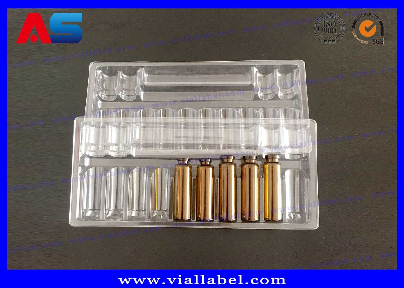 Pharmacy White 60C PVC Blister Tray Of 10 2ml Vials pharmacy blister packaging