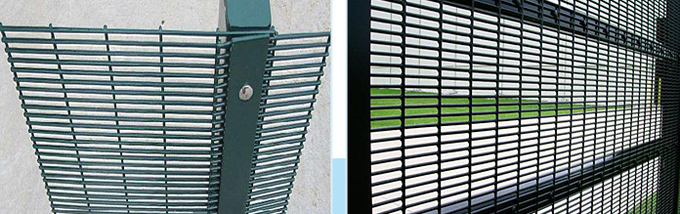 Galvanized Powder Coated Welded 358 Security Fencing 1.8m / 2.4m Heigh