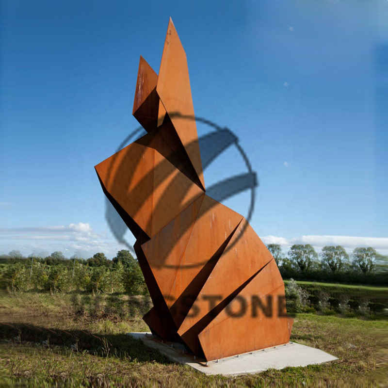 Rusty Modern Outdoor Decoration Corten Steel Animal Sculpture