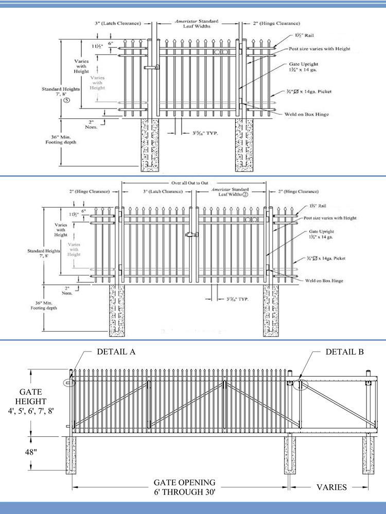 Discount! three horizontal security fence panel/garrison fence in anping
