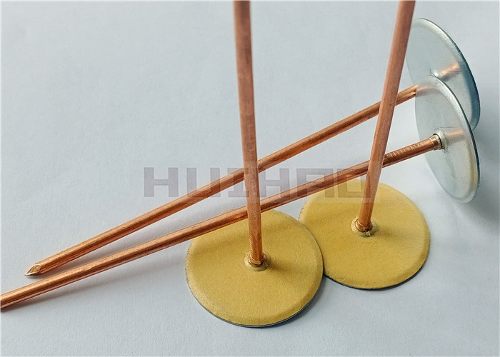 1" Galvanized Steel Cupped Head Weld Pins With Beveled Head For Duct Liner Stud Welding