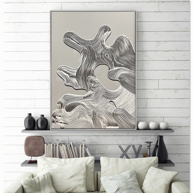 LANDSCAPE Subjects Home Decorative Relief Geometryczny Painting Wall Art 3D Abstract Texture Mural Hand Painted Knife Oil Painting