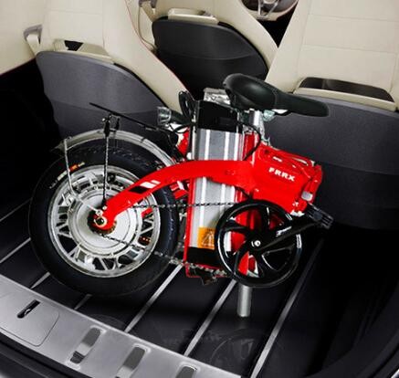 Max Speed 30km/H Small Electric Folding Bike 14 Inch With Battery Indicator