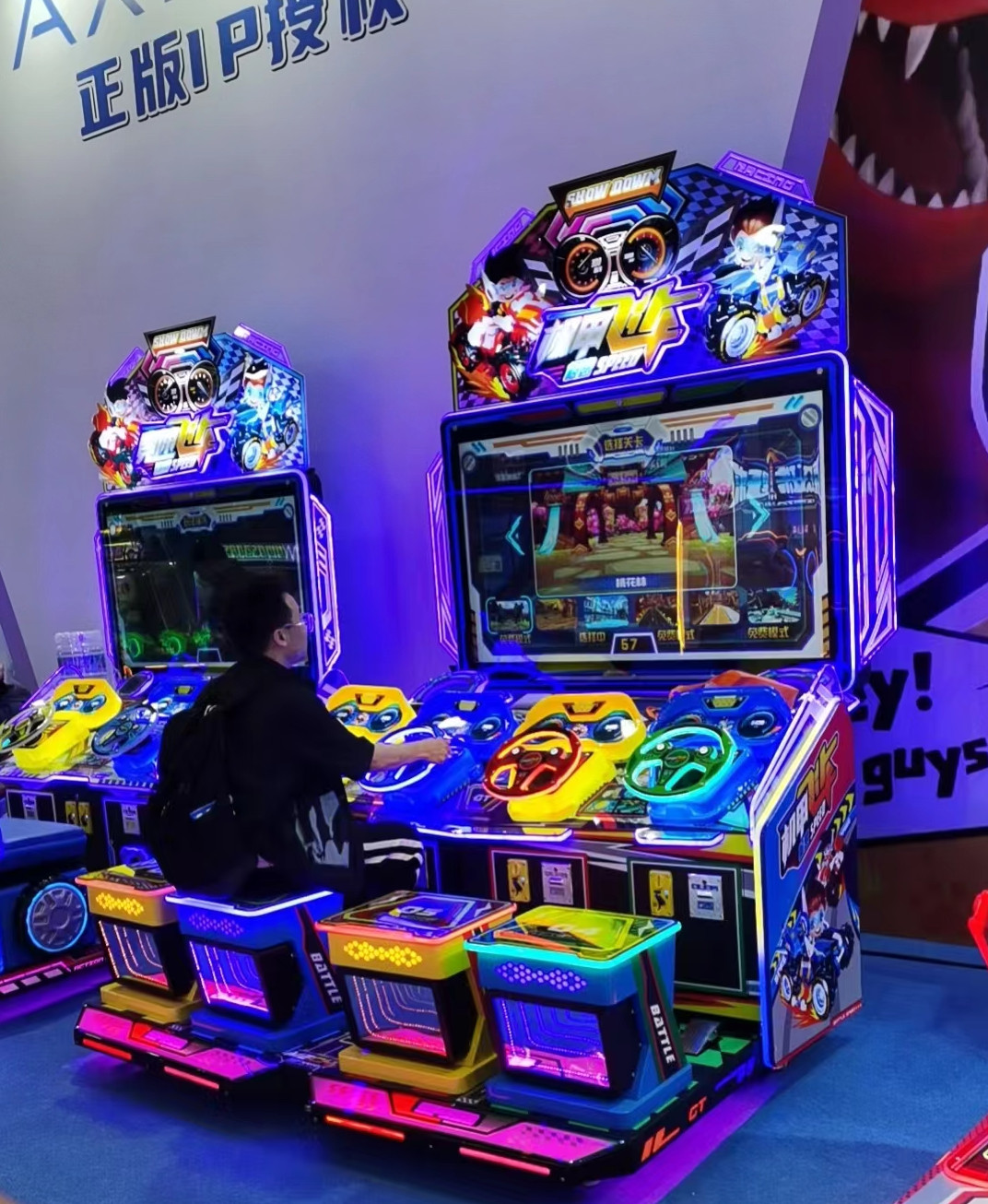 Efficiently Meet Customer Requirements Kids Car Racing Ticket Redemption Game Machine