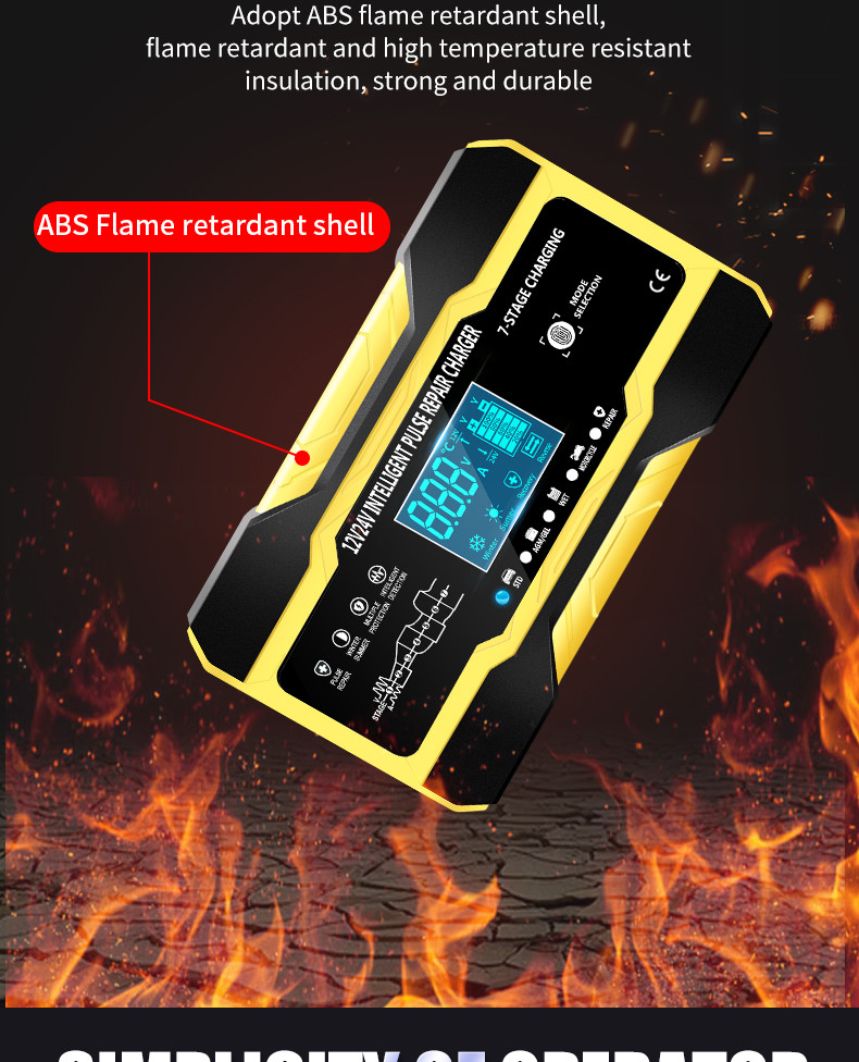 15A 7 Stage Pulse Repair Charger For Lead Acid Battery