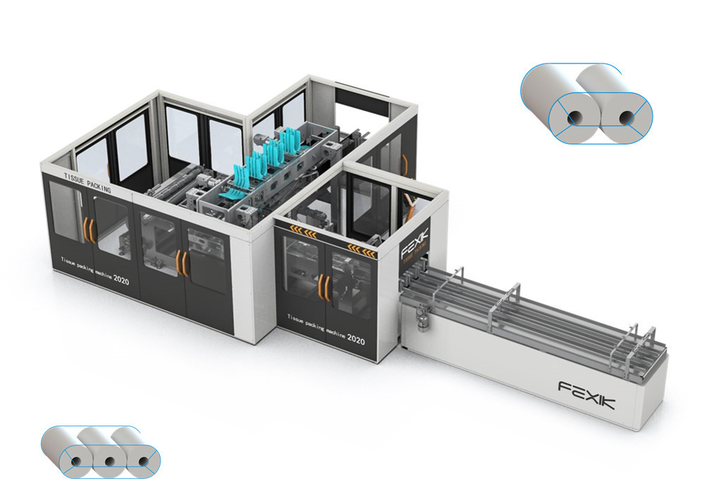 3 Channels 40packs/Min 380V Toilet Tissue Making Machine For Facial Paper