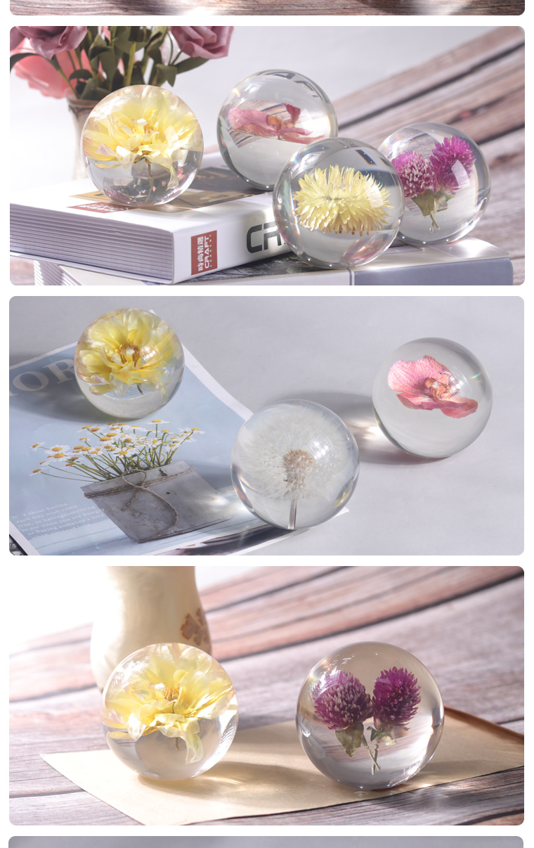Custom Resin Paperweight 3 Inch 4 Inch 5 Inch Crystal Paper Weights
