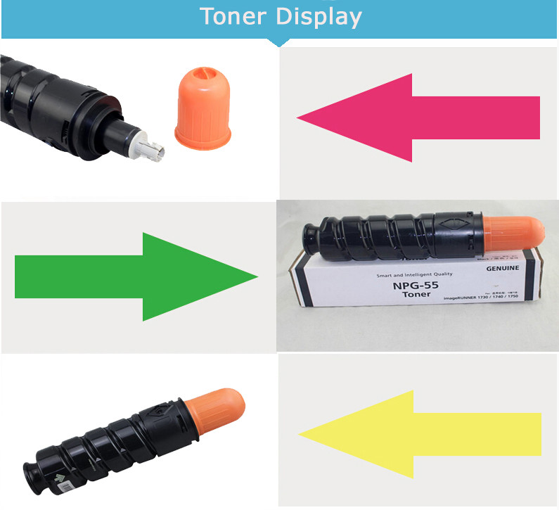 NPG55 Canon Copier Toner , Black Canon Copy Machine Toner For IR1730i / 1740i / 1750i