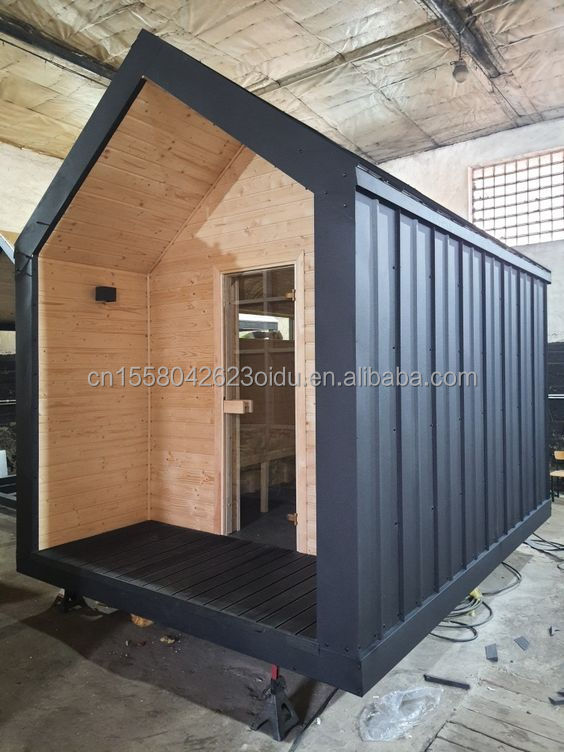 50/75/100mm Wave Sandwich Panel Wall Luxury Metal Wooden Garden Small House for Modern Prefabricated Hotel