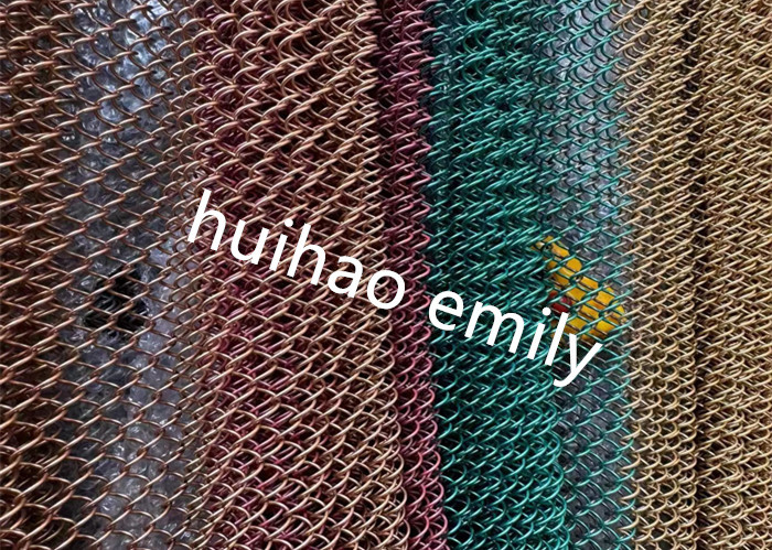 Fireproof Metal Mesh Shower Curtains Used For Interior Design