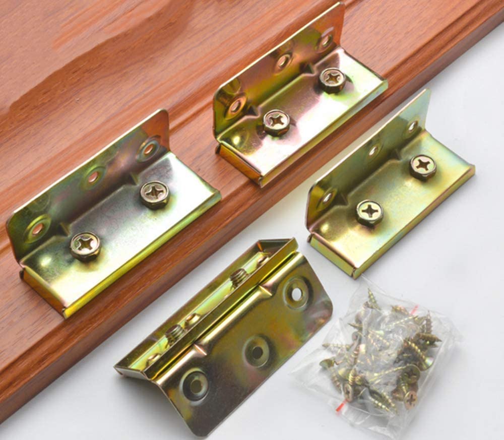 Effortlessly Connect Your Wooden Bed Frame with Heavy Duty No-Mortise Bed Rail Connectors