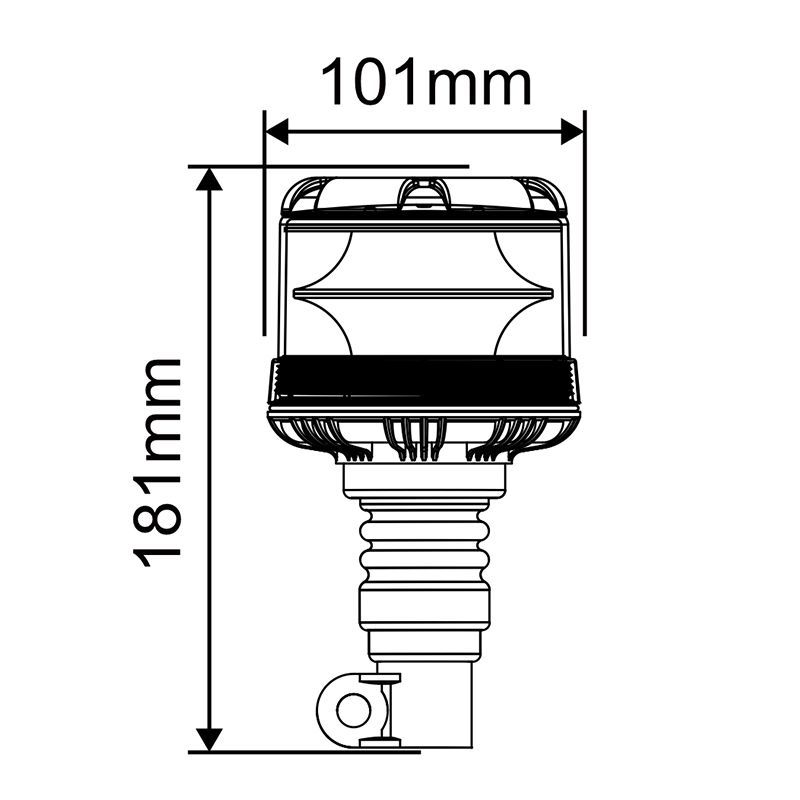 Pole DIN Pipe Mount DC10-36V Hazard Traffic Emergency Vehicle Light China