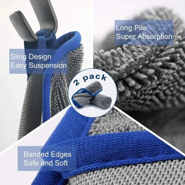 KILINE Factory Supply Customized Logo Super Absorbent Microfiber Cleaning Cloth