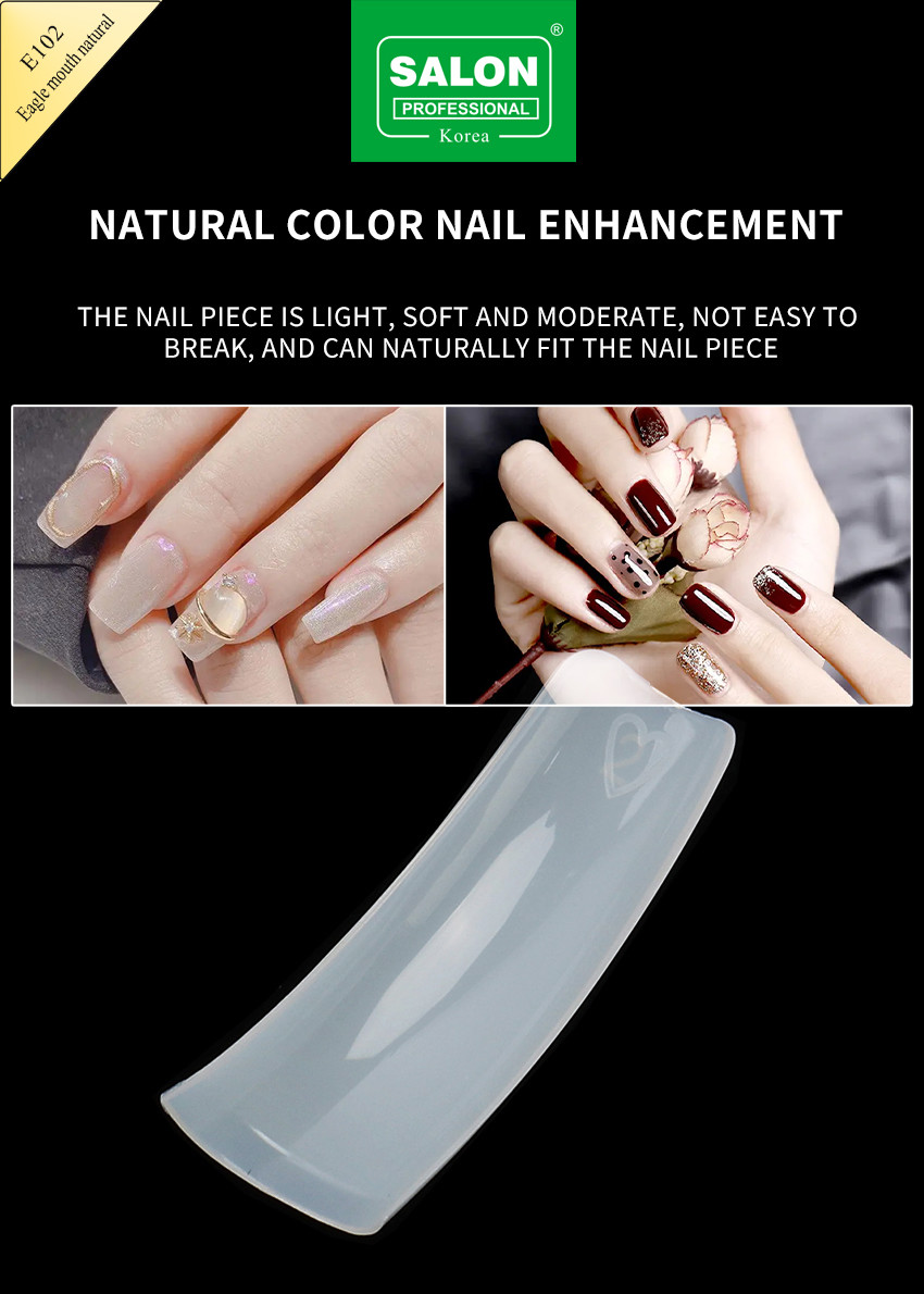 False Artificial Fingernails ABS Clear Ladder Shape Fake Nails Handmade Soft Gels Press On Nails Wholesale Price