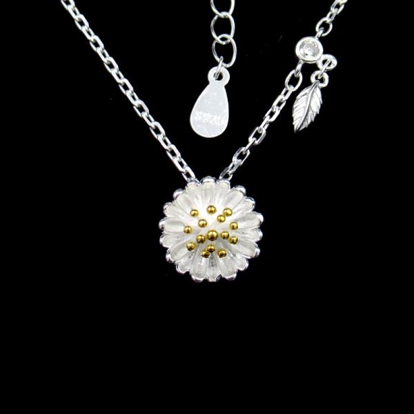 Romantic Cute Accessory Silver Cubic Zirconia Necklace For Girls / Silver 925