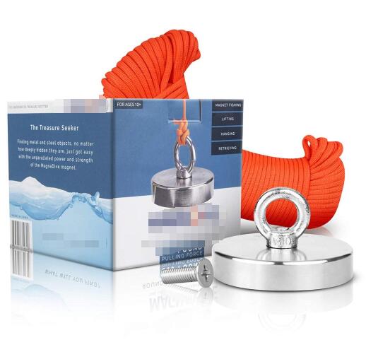 Composite Neodymium Magnet Recovery Detector for Treasure Hunting Max 500lbs Pull Force