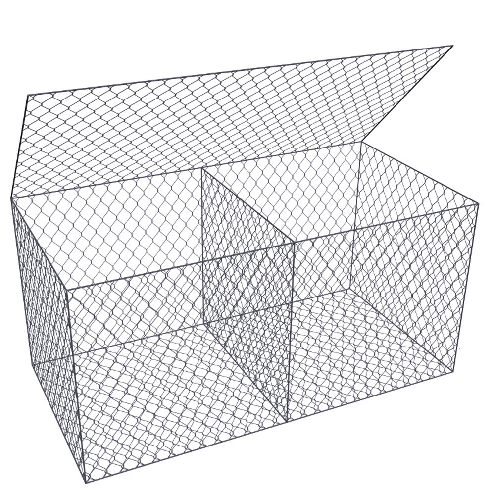 100mm X 120mm Wire Mesh Gabion Box Conveniently Sized 2m X 1m X 1m For Soil Retaining