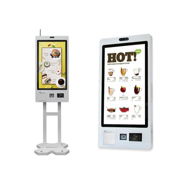 21.5 Inch Self Service Ordering Kiosk , Cashier Cash Acceptor Machine Payment