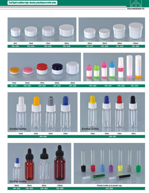 500cc PET Plastic Cylinder Bottle for Liquid Supplement Medicine 500mL/16.9oz Round Shape