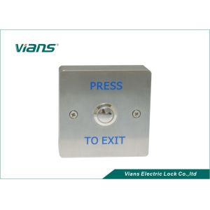 Metal Press To Door Exit Button , Door Release Exit Push Button For Automatic