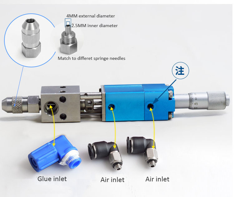 Low Viscosity Liquid Dispenser Valve Lightweight 221g Easy To Operate