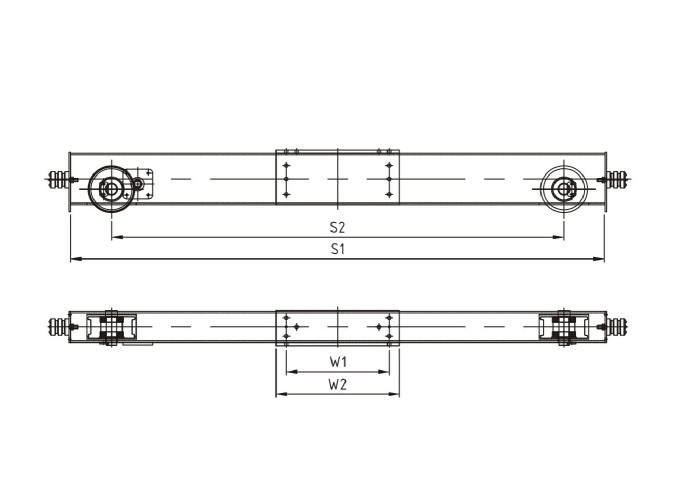 Rectangular Steel Tube Single Girder Crane End Carriage
