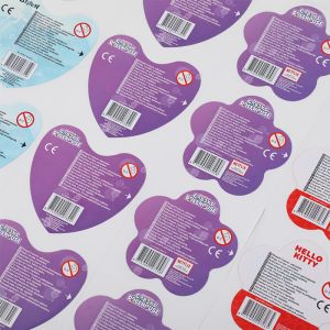 Multi layer seal label customization cosmetic sticker folding instructions