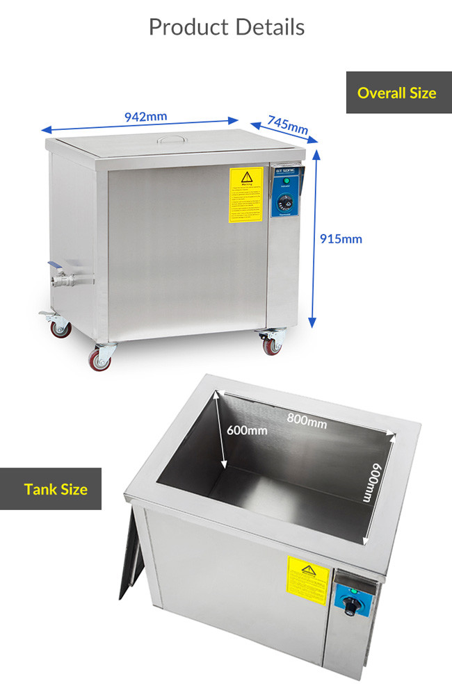 Gt Sonic Car Truck Parts Cleaning 40khz 28khz Large Industrial Ultrasonic Cleaner Sonicator