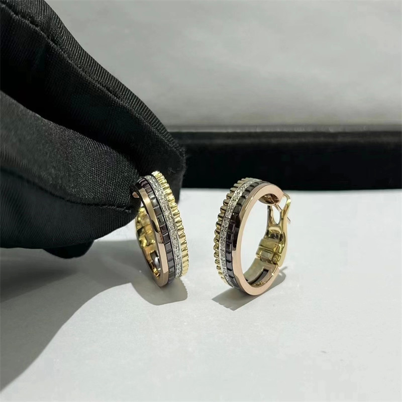Custom VVS Diamond High End Gold Earrings Round Cut Gold Diamond Jewelry