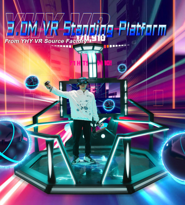 Adults Kids 3.0 Meters Wide 9D VR Simulator Virtual Reality Walking Platform