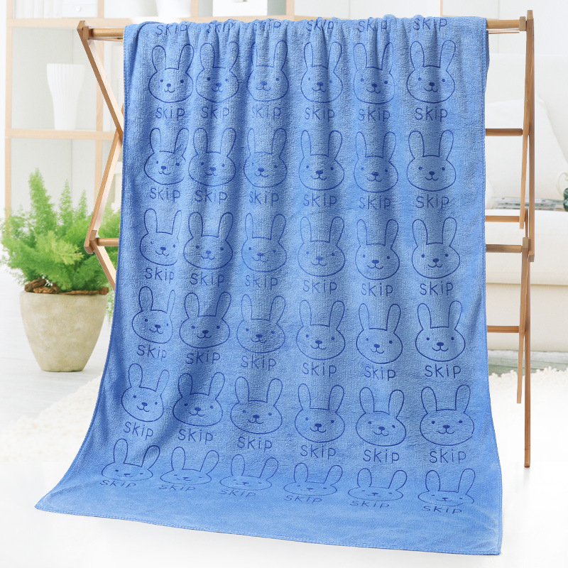 Non Shedding Beach Towels with Absorbent Polyester Fabric and Cute Rabbit Design