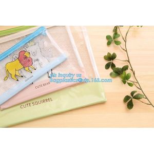 zipper PVC file bag with ESD anti static function A4, printing pvc document bag/