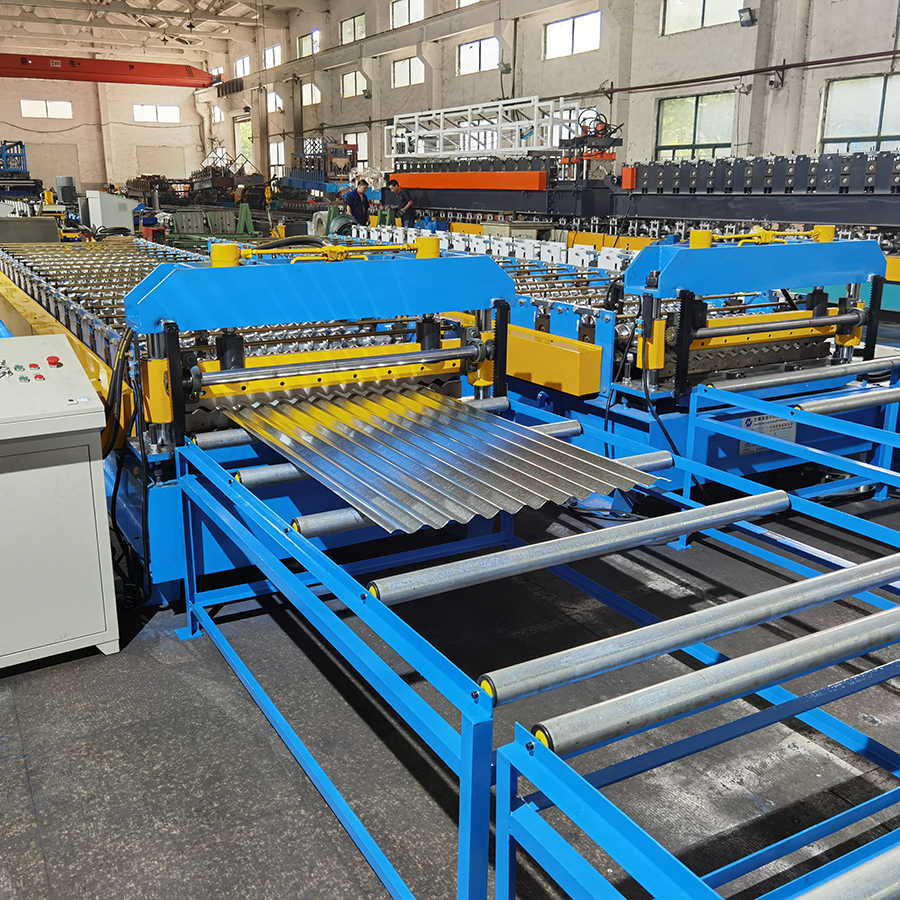 Triple Layer Roof Sheet Roll Forming Machine Corrugated Tile
