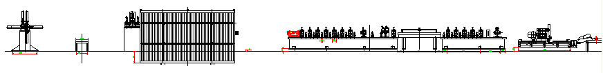 High Precision Steel Tube Mill Production Line Worm Gearing Friction Saw