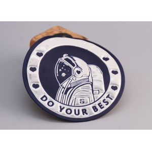 Garment TPU Printed Label With Reflective Silver Logo And Foam