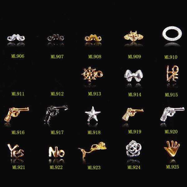 Hot NEW Wholesale Alloy Jewelry 3D Nail Art Jewelry Nail rhinestones Sticker