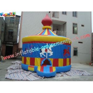 Carousel Inflatable Commercial Jumping Bouncy Castles , Bouncer Jumper Castles