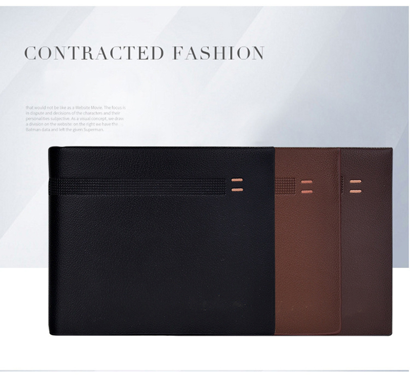 Custom Logo Leather Wallet for Men Designer Luxury Slim Clamshell Carteras Billeteras