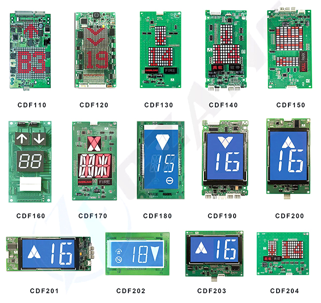 DC12 24V White Segment LCD Display Board Elevator Lift Parts For COP Panel